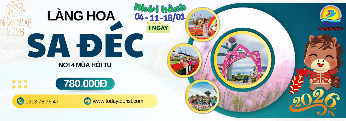 TOUR LÀNG HOA SA ĐÉC 1 NGÀY